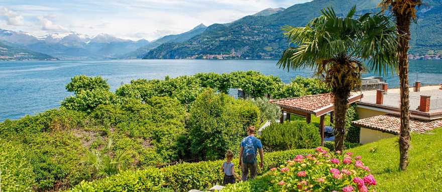 Family at La Punta Spartivento in Bellagio, Lake Como, Italy