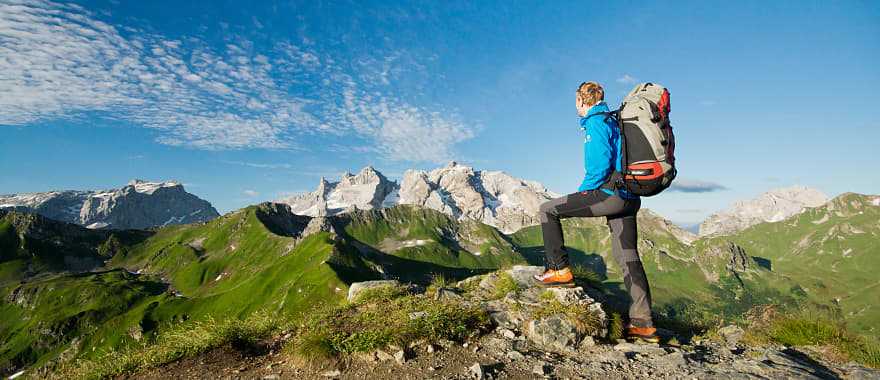 Hiker in the Austrian Alps.