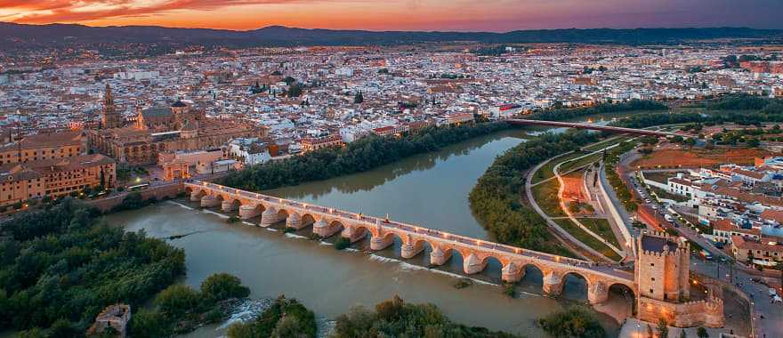 Aerial view of Cordoba, Spain