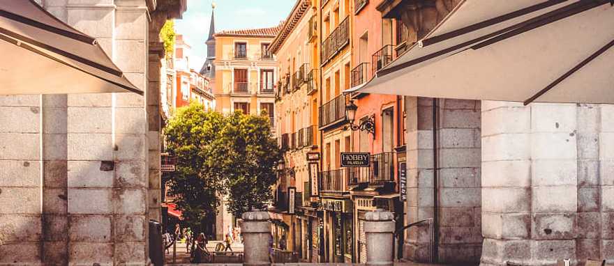 Medieval architecture of the Habsburg quarter, Madrid, Spain Medieval architecture of the Habsburg quarter, Madrid, Spain