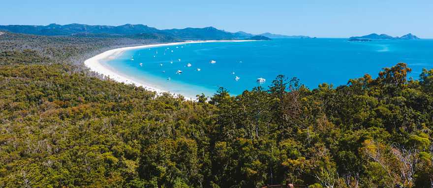 Whitsunday Island, Australia. Photo courtesy of Tourism Australia Whitehaven Beach on Whitsunday Island, Australia
