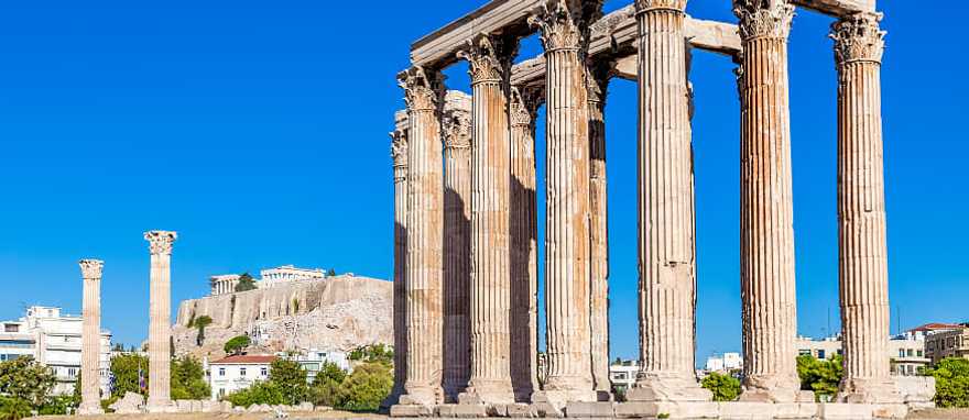 Ancient Worlds of Greece and Turkey Discovery - Acropolis in Athens Temple of Zeus and Acropolis Hill in Athens, Greece