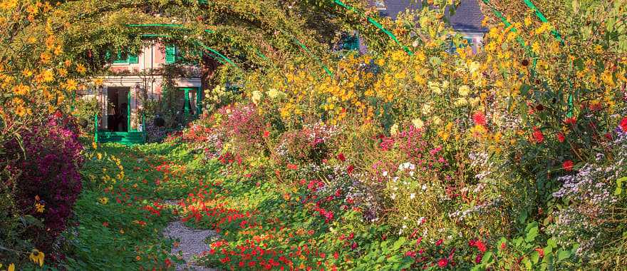 Walk through the gardens of Monte in Giverny, Normandy, France