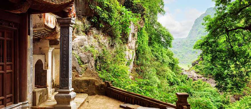 View from the Bich Dong Pagoda at Ninh Binh Province in Vietnam. View from the Bich Dong Pagoda at Ninh Binh Province in Vietnam.
