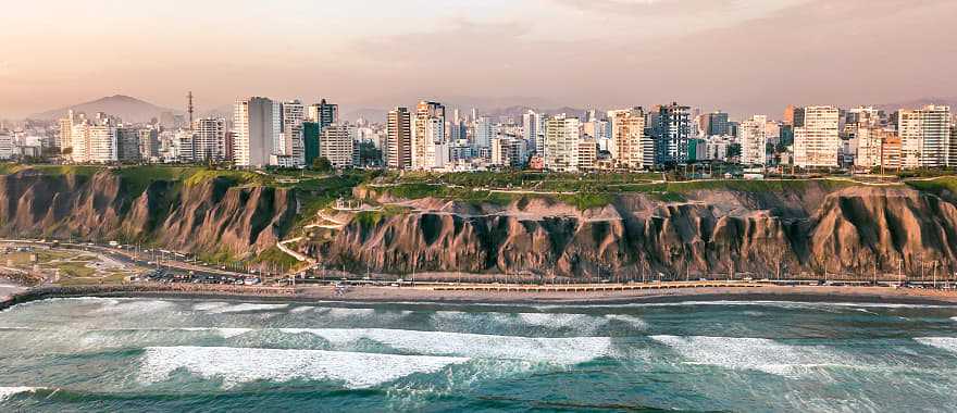 Miraflores coast in Lima, Peru